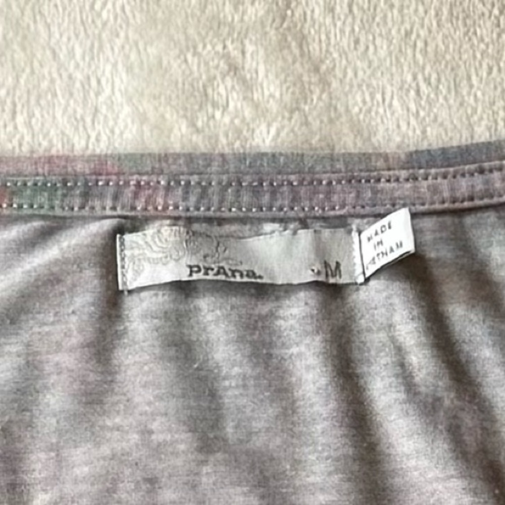 Prana Women’s Side Tie Stretch Top – Multicolor Tie Dye – Size M - Picture 3 of 3